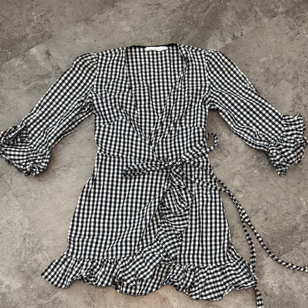 Skylar + Madison Gingham Long Sleeve Dress